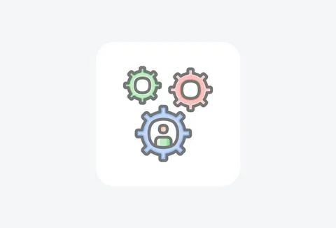 System, fixed fully editable vector fill icon Stock Illustration