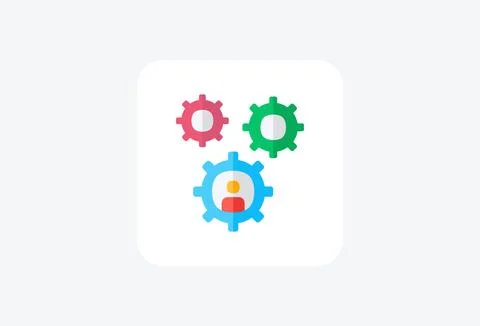 System, fixed fully editable vector fill icon Stock Illustration