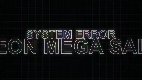 System glitch error message on dark screen | Abstract cyberpunk technology .. Stock Footage 344516842