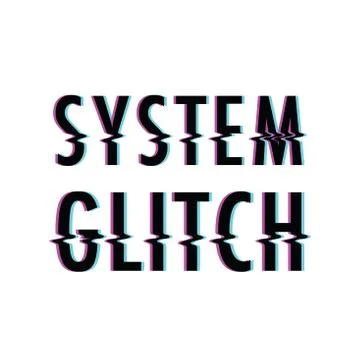 System glitch text Stockillustratie