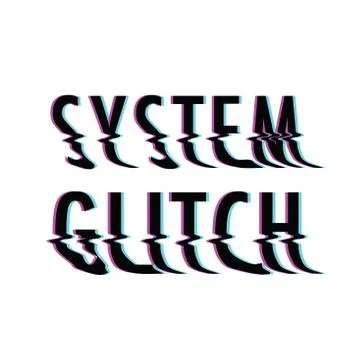 System glitch text Stockillustratie