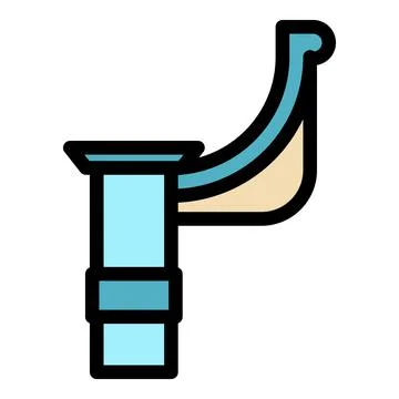 System gutter icon color outline vector Illustrazione stock