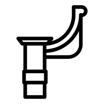 System gutter icon, outline style Illustrazione stock