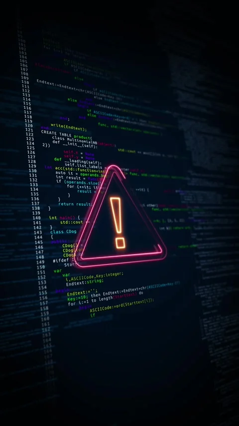 System hack detection, cyber security threat failure attack, system malware Stock Footage 306578680