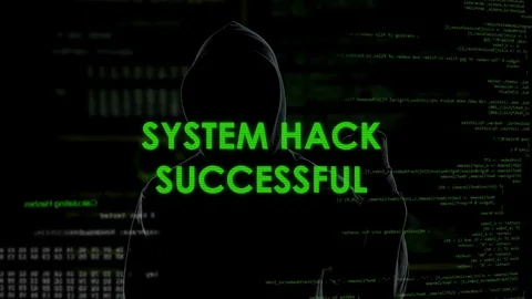 System hack successful, code breaking operation, programmer cracked password Stock Footage 84534180