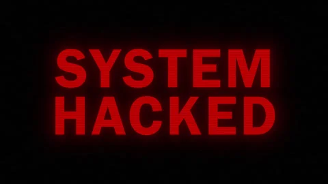 SYSTEM HACKED Animation with Glitch Effect Stock Footage 288066430