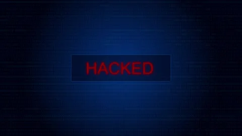 System hacked cyber security and protection hack Stock Footage 296517522