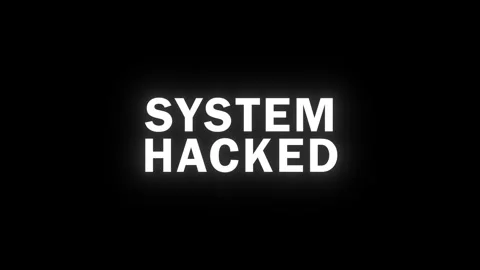 SYSTEM HACKED Glitch Animation for Cybersecurity Stock Footage 288066401