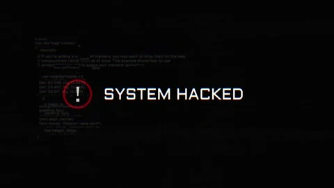 System Hacked - Glitch Loop Animation. Video stock 249836572