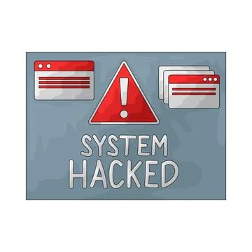 System hacked illustration Stock-Illustration