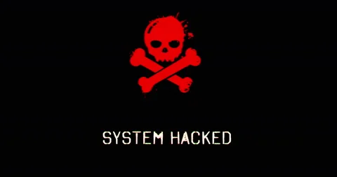 System hacked modern glitch concept animation Video stock 233338869