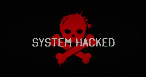 System hacked modern glitch concept animation Stock Footage 233339607