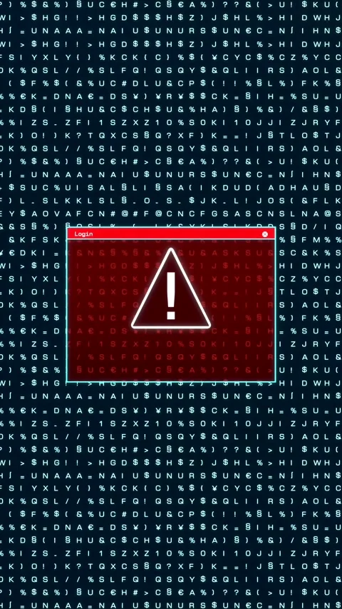 System hacked, system warning, computer, encryptoin, binary code. Stock Footage 320123035