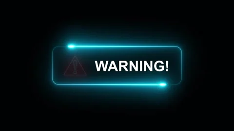 System hacked warning alert animation isolated on black background Vidéo 320795409