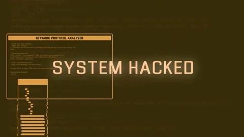 System Hacked Warning Animation. Detected Device Infected With A Virus. Stock Footage 219803992