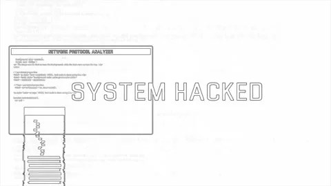 System Hacked Warning Animation. Detected Device Infected With A Virus. Stock Footage 219803995