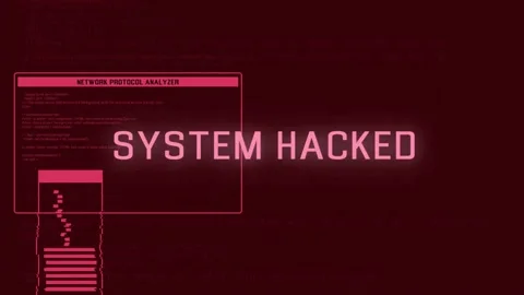System Hacked Warning Animation. Detected Device Infected With A Virus. Stock Footage 219803997