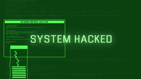 System Hacked Warning Animation. Detected Device Infected With A Virus. Stock Footage 219803998