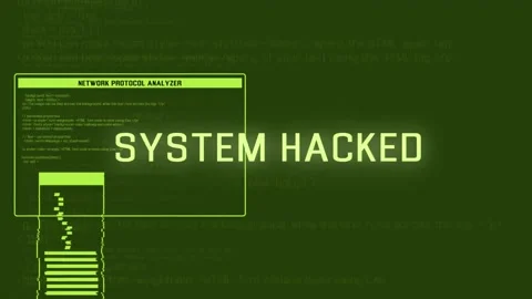 System Hacked Warning Animation. Detected Device Infected With A Virus. Stock Footage 219804001