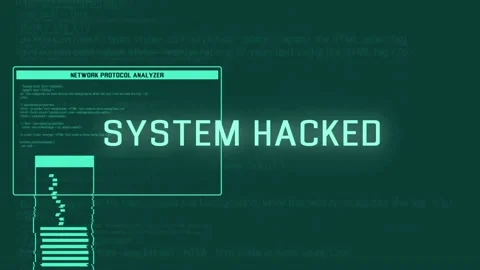 System Hacked Warning Animation. Detected Device Infected With A Virus. Stock Footage 219804014