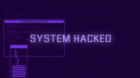 System Hacked Warning Animation. Detected Device Infected With A Virus. Stock Footage 219804015