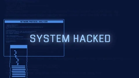 System Hacked Warning Animation. Detected Device Infected With A Virus. Stock Footage 219804020