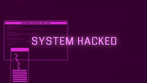 System Hacked Warning Animation. Detected Device Infected With A Virus. Stock Footage 219804022