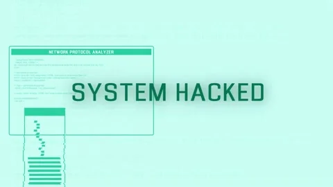 System Hacked Warning Animation. Detected Device Infected With A Virus. Stock Footage 219804025