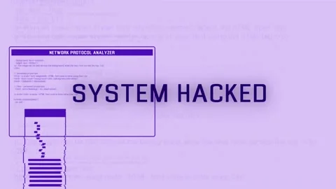 System Hacked Warning Animation. Detected Device Infected With A Virus. Stock Footage 219804027