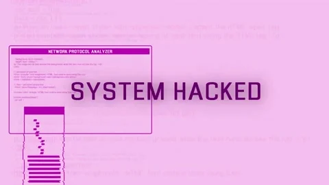 System Hacked Warning Animation. Detected Device Infected With A Virus. Stock Footage 219804039
