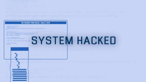 System Hacked Warning Animation. Detected Device Infected With A Virus. Stock Footage 219804040