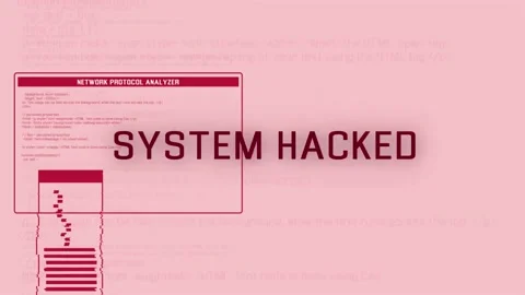 System Hacked Warning Animation. Detected Device Infected With A Virus. Stock Footage 219804042