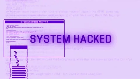 System Hacked Warning Animation. Detected Device Infected With A Virus. Stock Footage 219804045