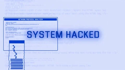 System Hacked Warning Animation. Detected Device Infected With A Virus. Stock Footage 219804049