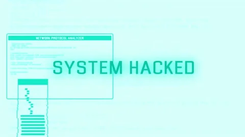 System Hacked Warning Animation. Detected Device Infected With A Virus. Stock Footage 219804050