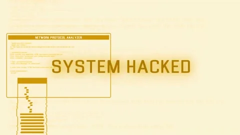 System Hacked Warning Animation. Detected Device Infected With A Virus. Stock Footage 219804056