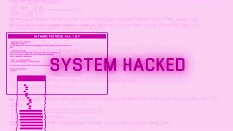 System Hacked Warning Animation. Detected Device Infected With A Virus. Stock Footage 219804060