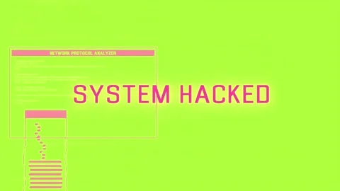 System Hacked Warning Animation. Detected Device Infected With A Virus. Stock Footage 219804064