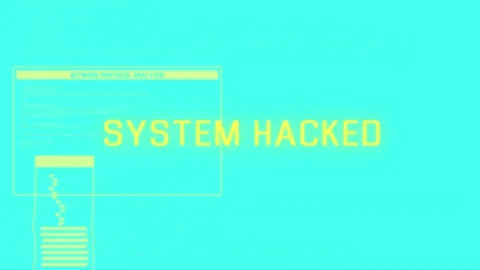 System Hacked Warning Animation. Detected Device Infected With A Virus. Stock Footage 219804074