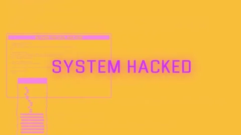 System Hacked Warning Animation. Detected Device Infected With A Virus. Stock Footage 219804075