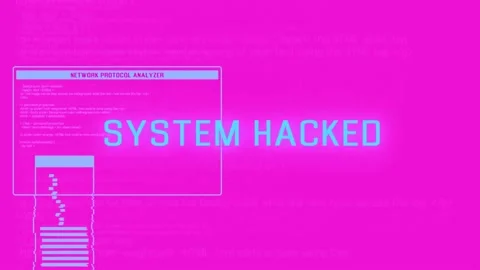System Hacked Warning Animation. Detected Device Infected With A Virus. Stock Footage 219804077