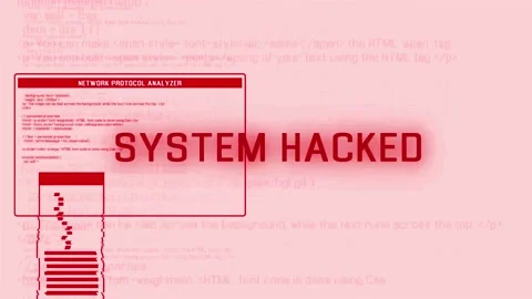 System Hacked Warning Animation. Detected Device Infected With A Virus. Stock Footage 219804078