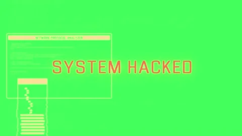 System Hacked Warning Animation. Detected Device Infected With A Virus. Stock Footage 219804084