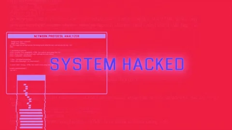 System Hacked Warning Animation. Detected Device Infected With A Virus. Stock Footage 219804649