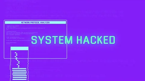 System Hacked Warning Animation. Detected Device Infected With A Virus. Stock Footage 219804948