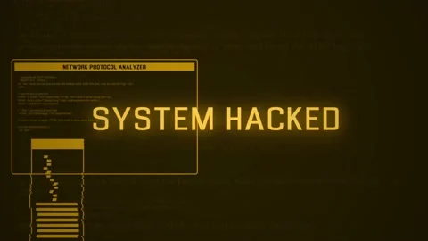 System Hacked Warning Animation. Detected Device Infected With A Virus. Stock Footage 219804950