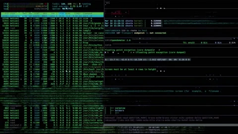 System Hacked Warning Notification Generated on Digital System Security Alert. Stock Footage 157870243