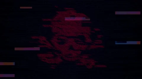 System Hacking detected device infected from virus on computer screen Animation. Stock Footage 180770341
