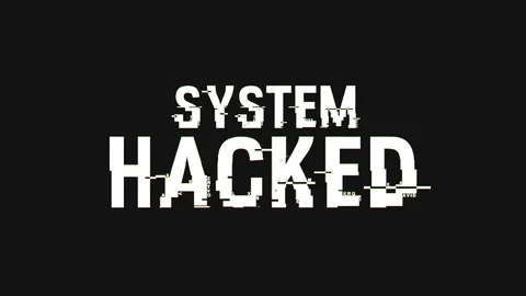 System Haked Text + Alpha Channel Stock Footage 72791573