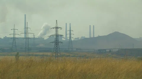 System of high voltage lines. Stock Footage 27066771